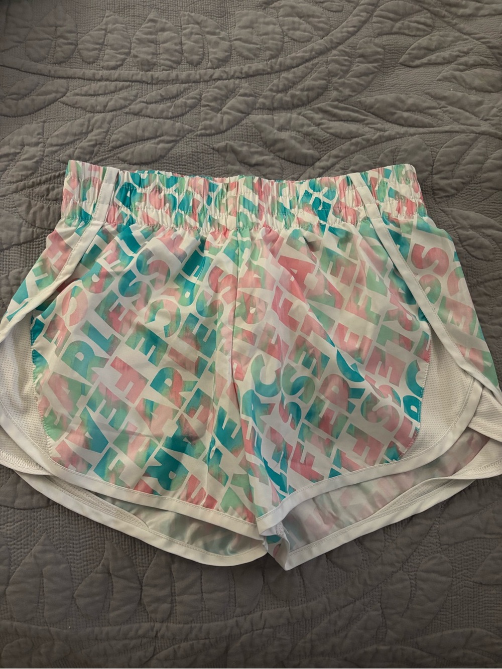 Athletic Works Pastel Graphic Multicolor Athletic Shorts